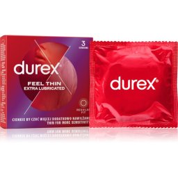 Durex Feel Thin Extra Lubricated condoms 3 pc
