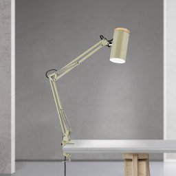 ORION Gili table lamp, light green, clamp, steel, height 75 cm, E27