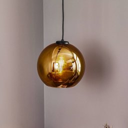 Nowodvorski Lighting Polaris pendant light, mirrored glass, gold