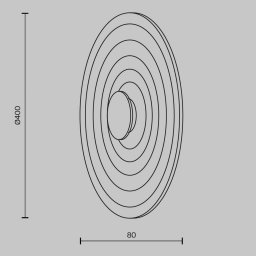 Maytoni Nami LED wall light, cappuccino, Ø 40 cm, aluminium
