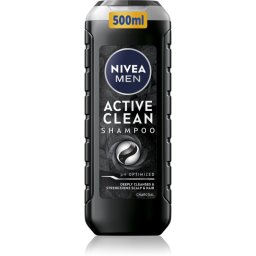 NIVEA MEN Active Clean Deep Cleanse Clarifying Shampoo with activated charcoal 500 ml