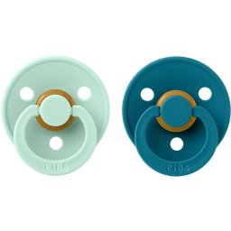BIBS Colour Natural Rubber Size 2: 6+ months dummy Nordic Mint / Forest 2 pc