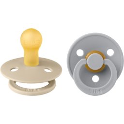 BIBS Colour Natural Rubber Size 1: 0+ months dummy Vanilla / Cloud 2 pc