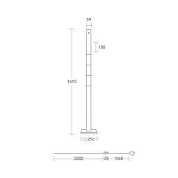 HerzBlut LED floor lamp Lana del bianco, wood, dimmable