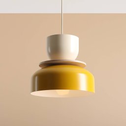 ALDEX Uto pendant light, yellow/cream, Ø 30 cm, metal