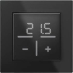 HOMEMATIC IP HMIP WGT-GF1-A - Set 1x glass thermostat + frame, 1-gang, black