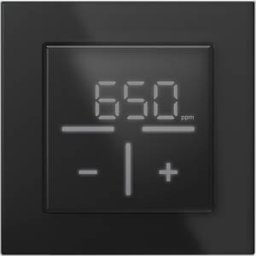 HOMEMATIC IP HMIP WGTC-GF1-A - Set 1x glass thermostat CO2 + frame, 1-gang, black