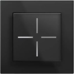 HOMEMATIC IP HMIP WGS-GF1-A - Set 1x glass push-button + frame, single, black