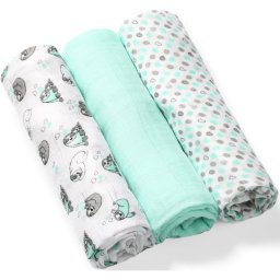 BabyOno Take Care Natural Diapers cloth nappies 70 x 70 cm Mint 3 pc