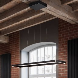 Knapstein Marisa-100 LED hanging light, matt black, 100 x20cm