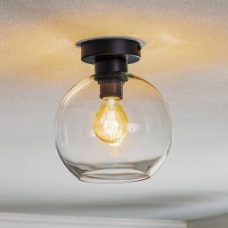 Eko-Light Sofia ceiling light with clear glass shade