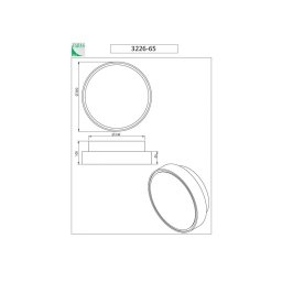 Fabas Luce Hatton wall light, Ø 30 cm, sensor, 2 x E27, white, IP65