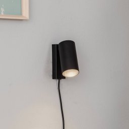 Nowodvorski Lighting Mono I wall spotlight with plug, black
