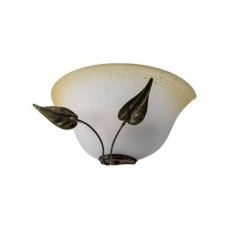 ONLI Mira wall light, cream/bronze, glass, 30 cm wide, E27