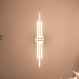 Briloner Tinka LED ceiling lamp, light grey/brown, length 98 cm
