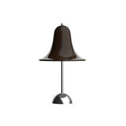 Verpan LED rechargeable table lamp Pantop, brown, height 30 cm, IP44