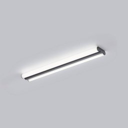 Helestra LED mirror lamp LOOM, length 60 cm, black, IP44