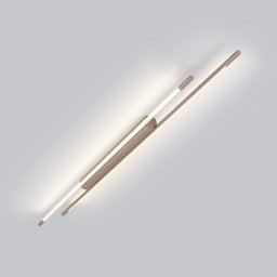 Helestra LED ceiling lamp LEDA, brown, length 150 cm, dimmable