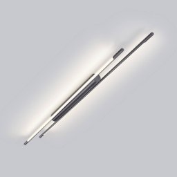 Helestra LED ceiling lamp LEDA, titanium grey, 150 cm, dimmable