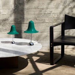 VERPAN Pantop table lamp, dark blue-green, height 23 cm