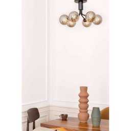 Nuura Aps Nuura Apiales 6 ceiling light, black/smoke grey, Ø 50 cm