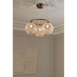 Nuura Aps Nuura Miira 3 Circular chandelier, Ø 54 cm, bronze/clear