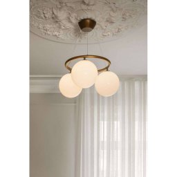 Nuura Aps Nuura Miira 3 Circular chandelier, Ø 54 cm, bronze/opal