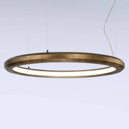 Marchetti LED pendant light Materica inside Ø 90 cm brass