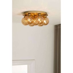 Nuura Aps Nuura Apiales ceiling lamp, Ø 38 cm, brass/gold colour
