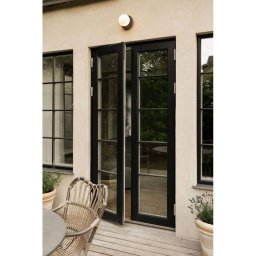 Nuura Aps Nuura Liila outdoor wall light, Ø 16 cm, bronze/opal