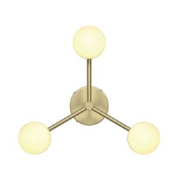 Nordlux Contina ceiling light, brass-coloured, Ø 48 cm, metal/glass