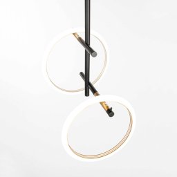 Marchetti LED ceiling light Ulaop, two rings, black