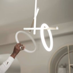 Marchetti LED ceiling light Ulaop, two rings, white