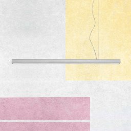 Marchetti LED pendant light Materica Stick L, cement, 100 cm