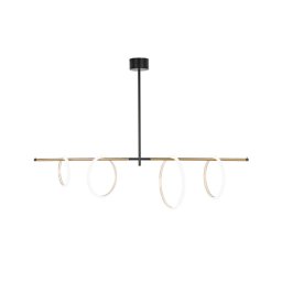 Marchetti LED pendant light Ulaop, four rings, black