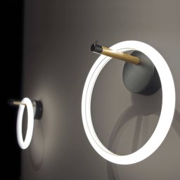 Marchetti LED wall light Ulaop, one Ring, black