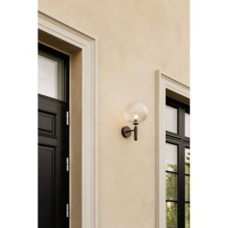 Nuura Aps Nuura Miira outdoor wall lamp, Ø 20 cm, dark bronze/clear