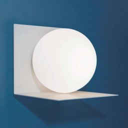 Marchetti Balance wall light, globe right, white