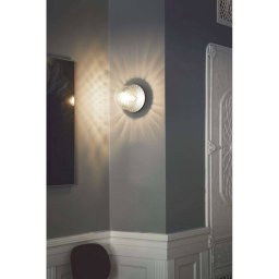 Nuura Aps Nuura Liila 1 wall light, IP44, Ø 16 cm, silver/clear