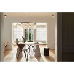 Nuura Aps Nuura Liila 1 wall light, Ø 14 cm, IP44, bronze/clear