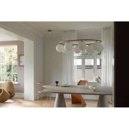 Nuura Aps Nuura Liila 1 wall light, Ø 14 cm, IP44, gold/opal