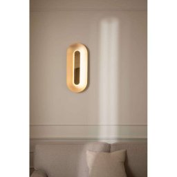 Nuura Aps Nuura LED wall lamp Sasi, height 65 cm, brass colour, metal