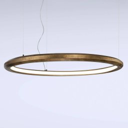 Marchetti LED pendant light Materica inside Ø 120 cm brass
