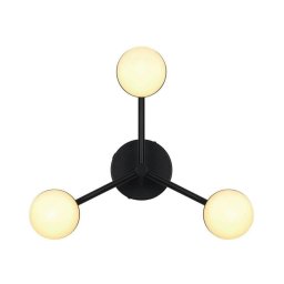 Nordlux Contina ceiling light, black, Ø 48 cm, metal/gas