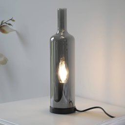 JUST LIGHT. GmbH JUST LIGHT. Bottle table lamp, smoky grey, glass, E14