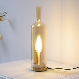 JUST LIGHT. GmbH JUST LIGHT. Bottle table lamp, amber, glass, E14