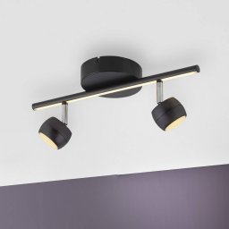 JUST LIGHT. GmbH JUST LIGHT. Jarik LED downlight, 2-bulb, black, 3,000 K