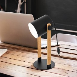EGLO Hornwood table lamp, height 42 cm, black/brown, steel
