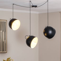 ALDEX Pepe pendant light, black, 3-bulb