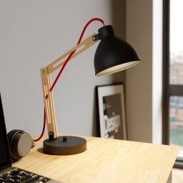 Lamkur Skansen table lamp, adjustable, black